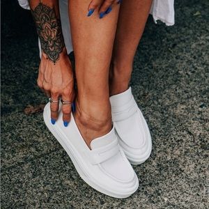 White loafers